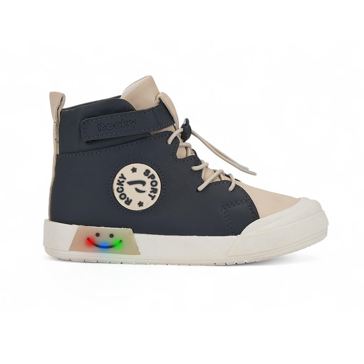Alaca Çocuk Işıklı Sneaker - Bej-Lacivert