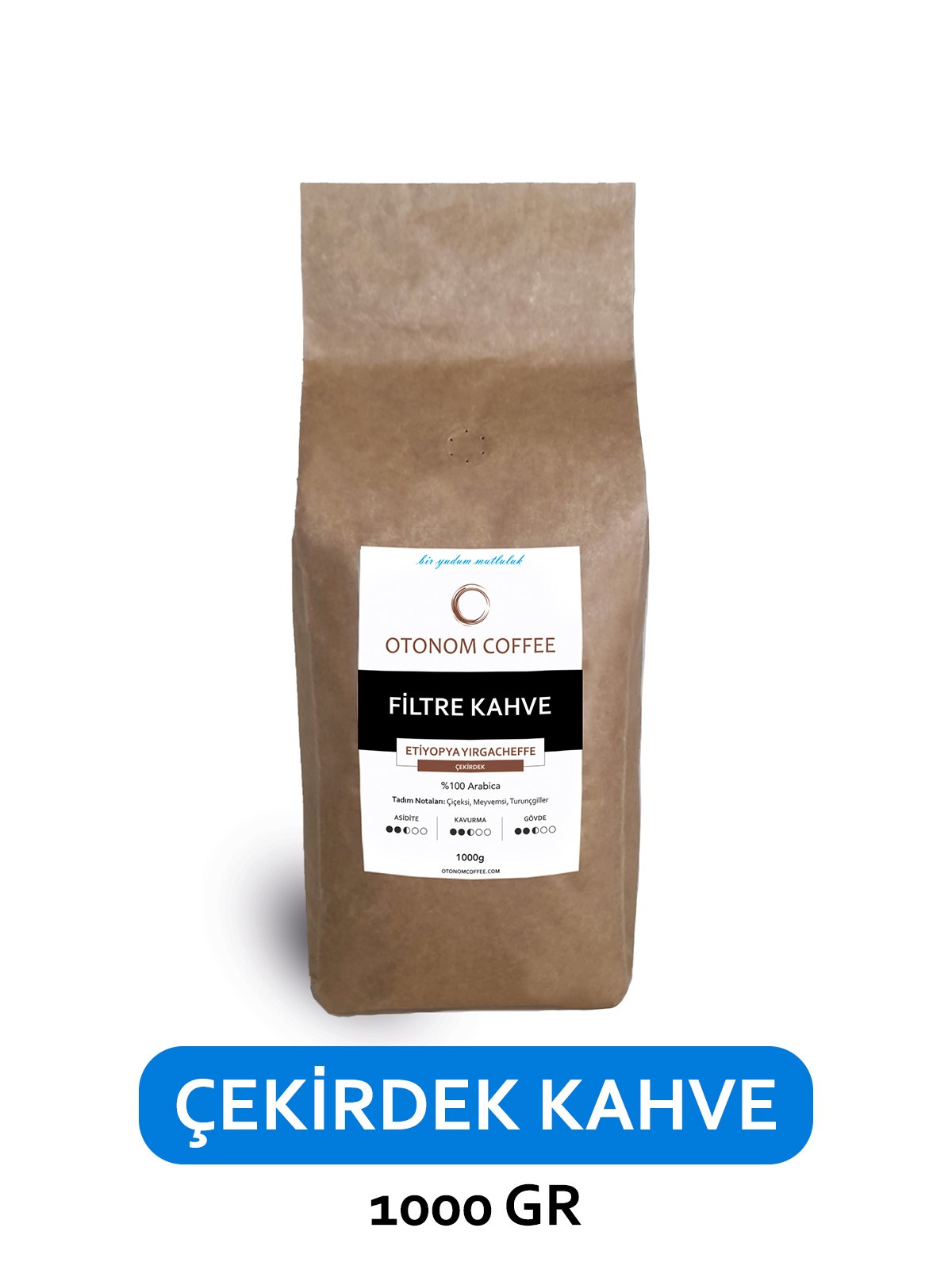 Etiyopya Yirgacheffe Filtre Kahve 1 kg Çekirdek - Çekirdek