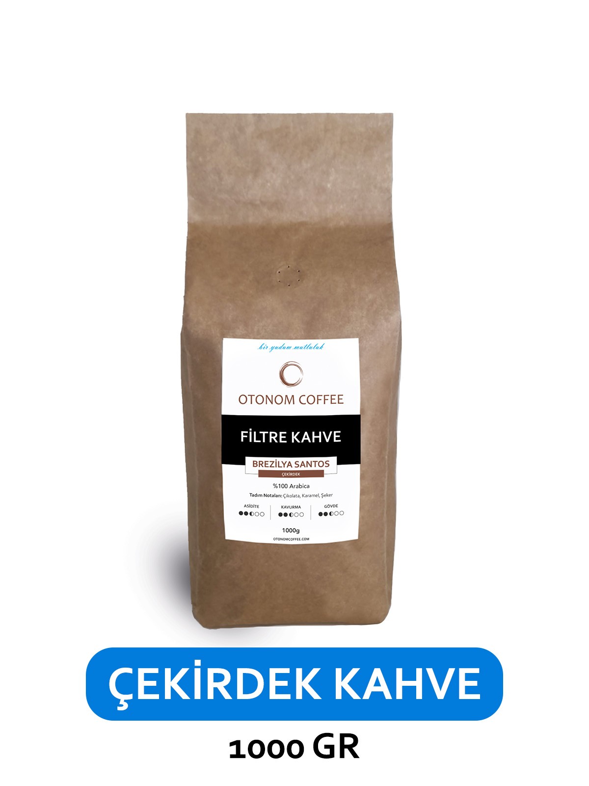 Brezilya Santos Filtre Kahve 1 kg Çekirdek - Çekirdek