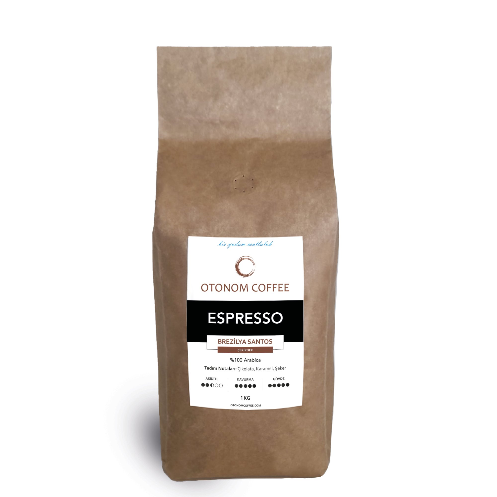 Brezilya Santos Single Origin Espresso 1 kg Çekirdek