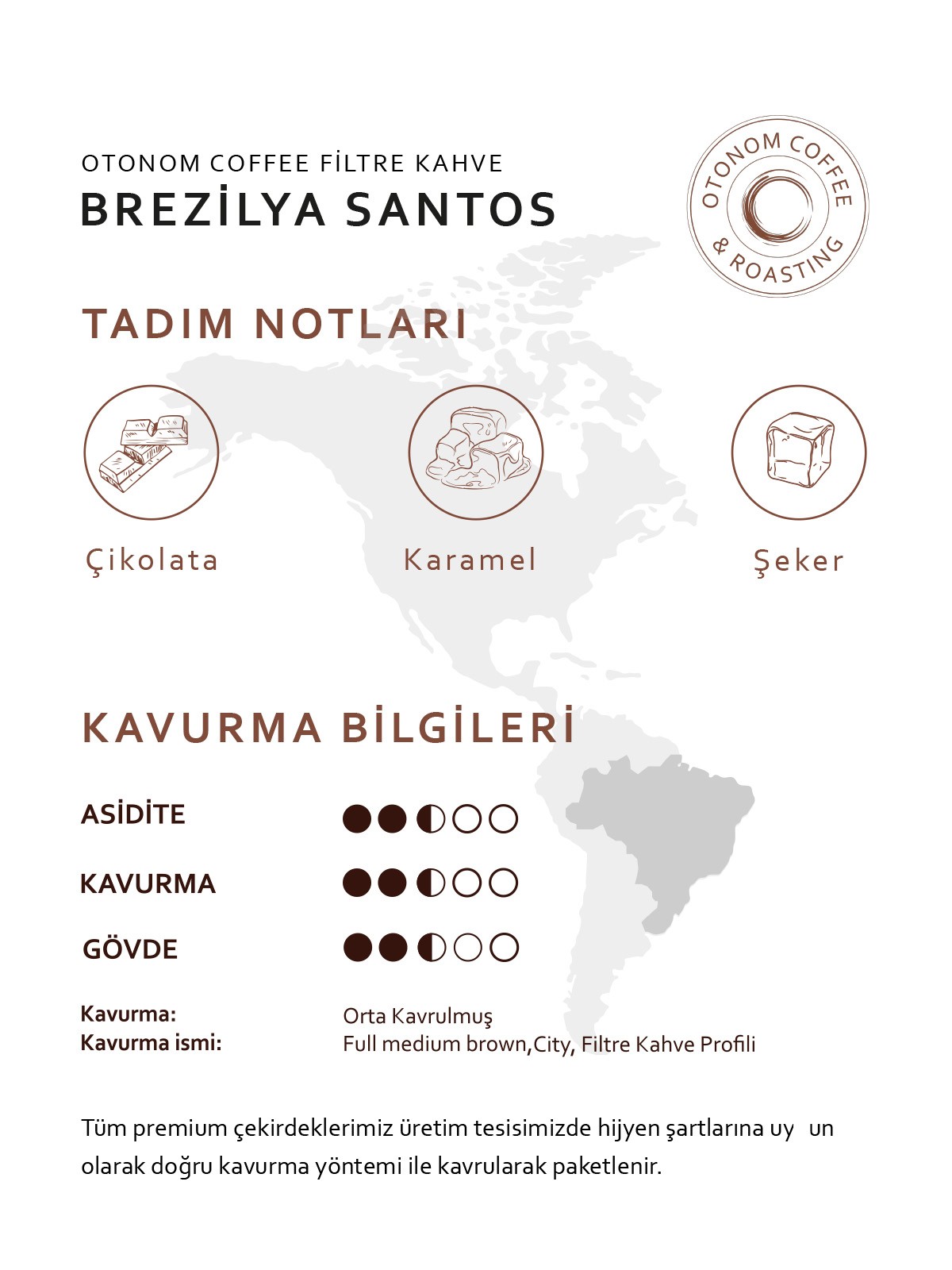 Brezilya Santos Filtre Kahve 250 gr