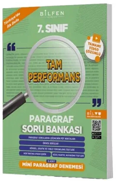 Bilfen 7.Sınıf Tam Performans Paragraf Soru Bankası