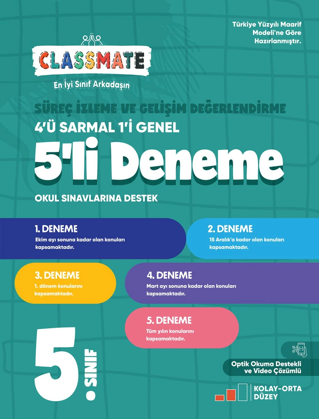 Okyanus 5. Sınıf Classmate Süreç İz.ve Gel. Değ.5’li Deneme