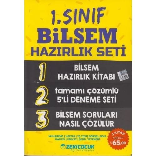 Zeki Çocuk Bilsem 1. Sınıf Hazırlık Seti 3 Kitap