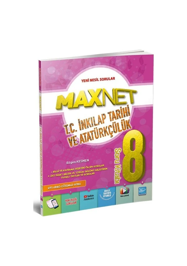 Karaca Yayınevi Maxnet 8. Sınıf T.C. İnkilap Tarihi ve Atatürkçülük Soru Kitabı