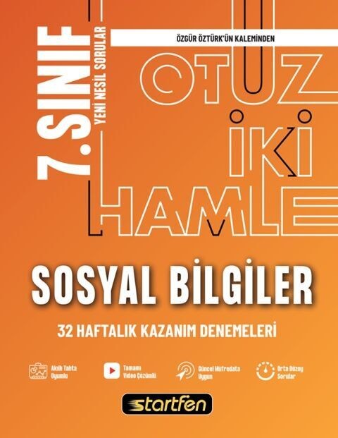 Startfen 7.Sınıf Sosyal Bilgiler 32 Hamle Haftalık Kazanım Denemeleri