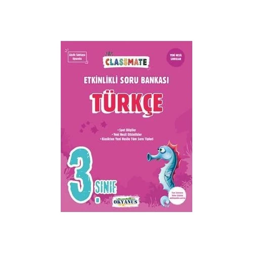 Okyanus Yayıncılık 3. Sınıf Classmate Türkçe Etkinlikli Soru Bankası