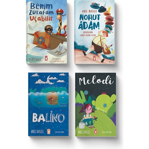 Çocuk Tatil Kitapları Seti (4 Kitap) (Benim Zürafam Uçabilir - Nohut Adam - Balino - Melodi)