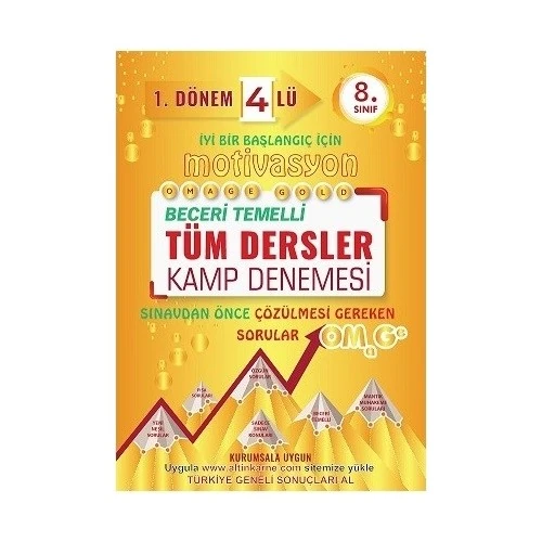 Nartest Yayınevi Omega 8. Sınıf 1. Dönem 4'lü Deneme Seti
