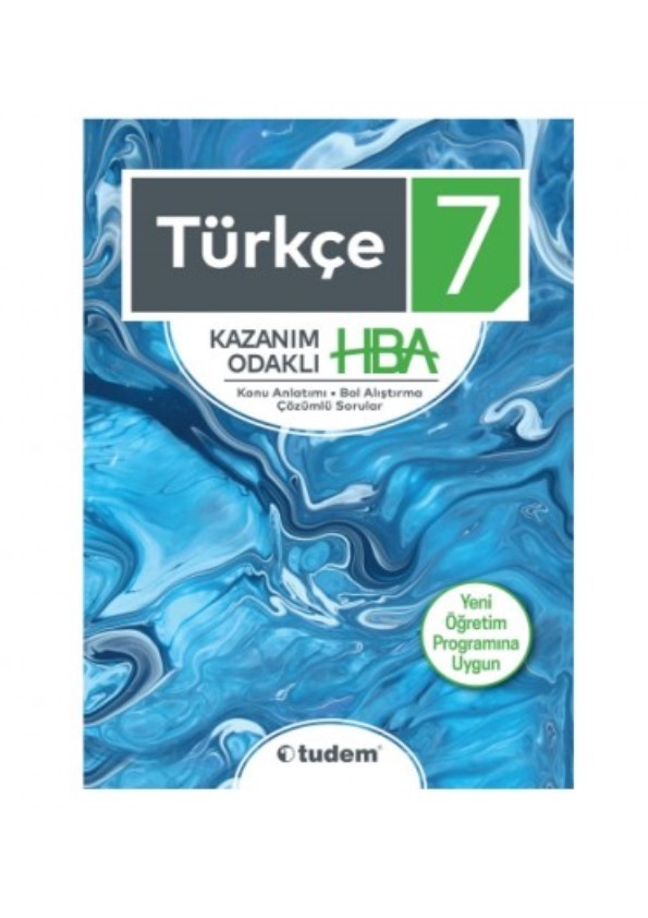 7. Sınıf Türkçe Kazanım Odaklı Konu Anlatımı Bol Alıştırma Çözümlü Sorular  HBA Tudem Yayınları
