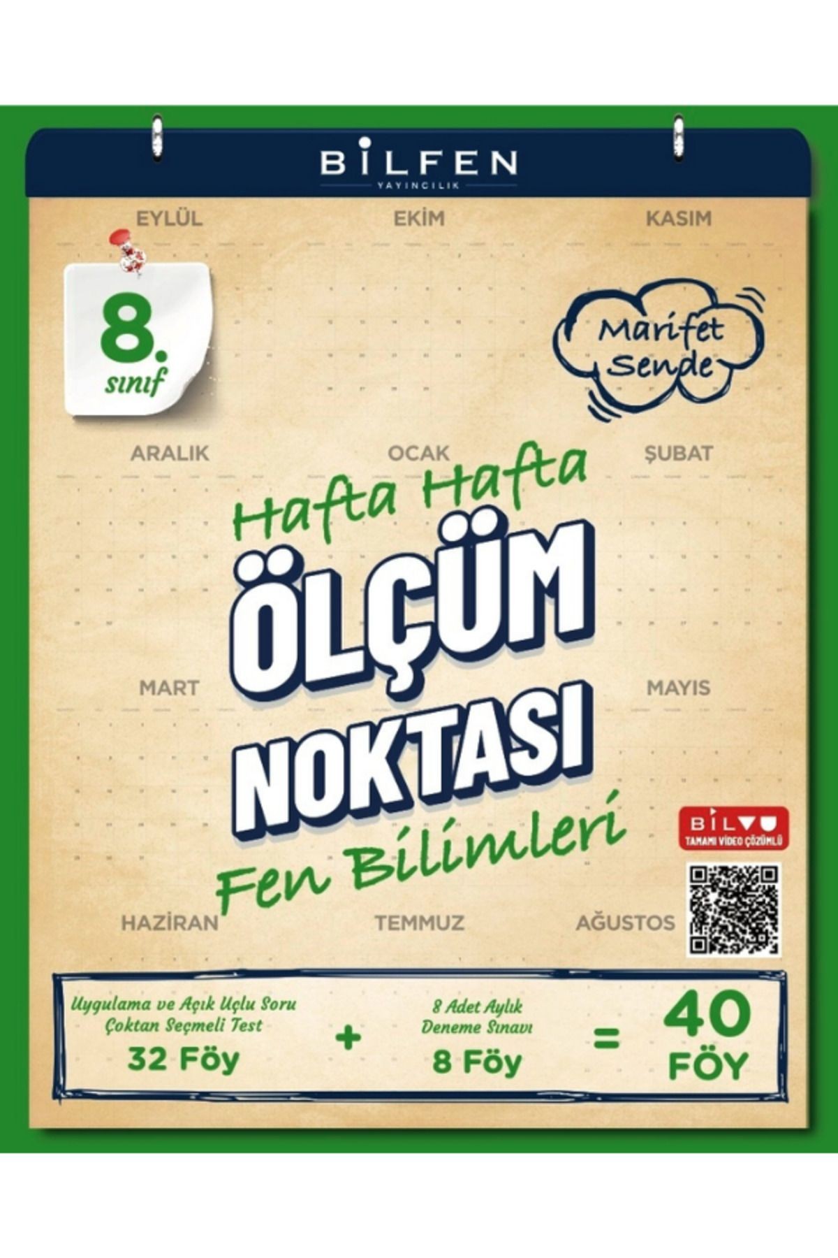 8. Sınıf Fen Bilimleri Hafta Hafta Ölçüm Noktası  YENİ ÜRÜN