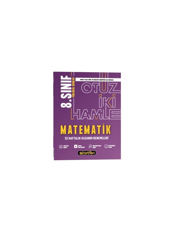 Startfen Yayınları 8. Sınıf Matematik 32 Hamle Kazanım Denemeleri
