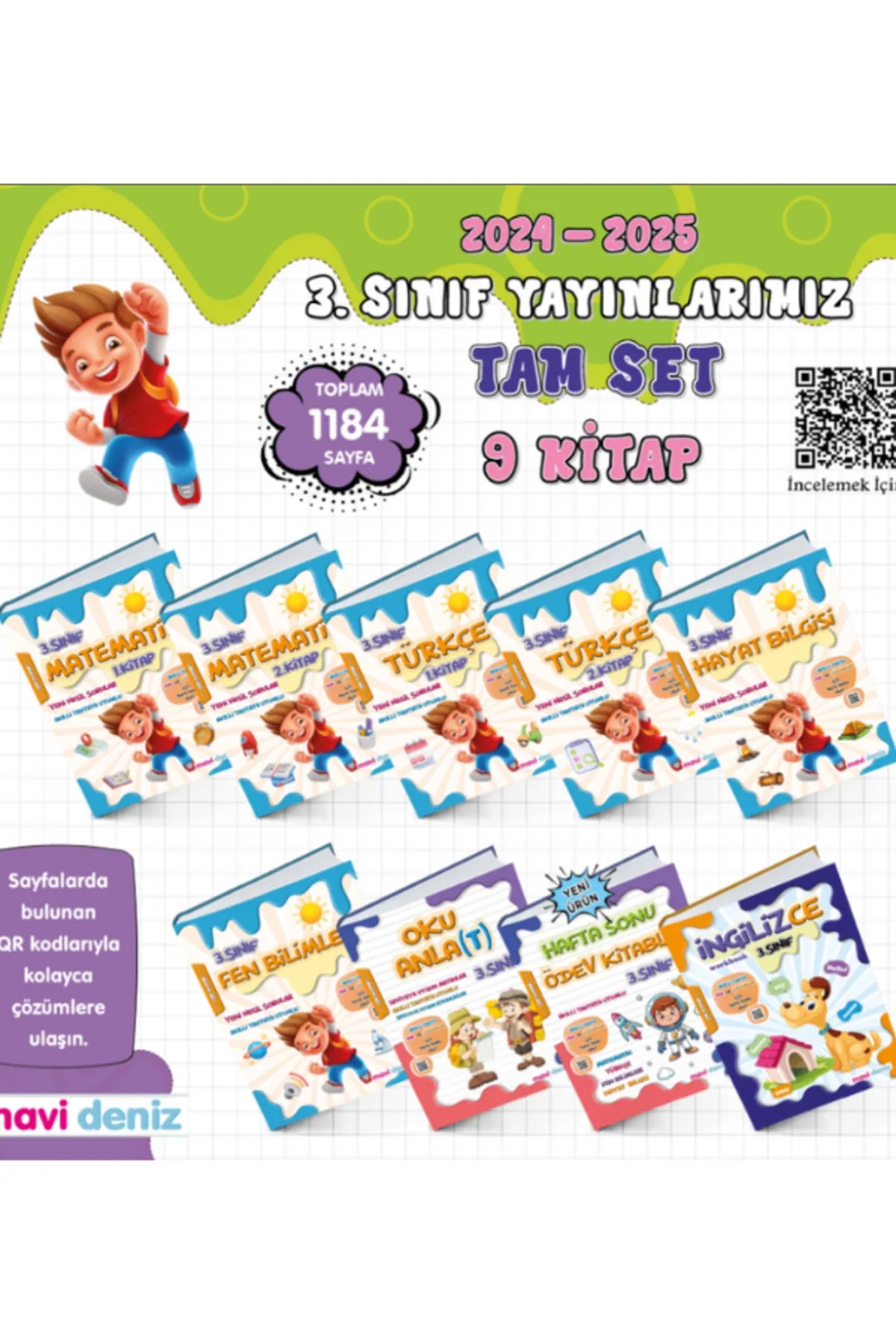 MAVİ DENİZ YAYINCILIK 3. SINIF TAM SET 2025-2026 (9 KİTAP) 