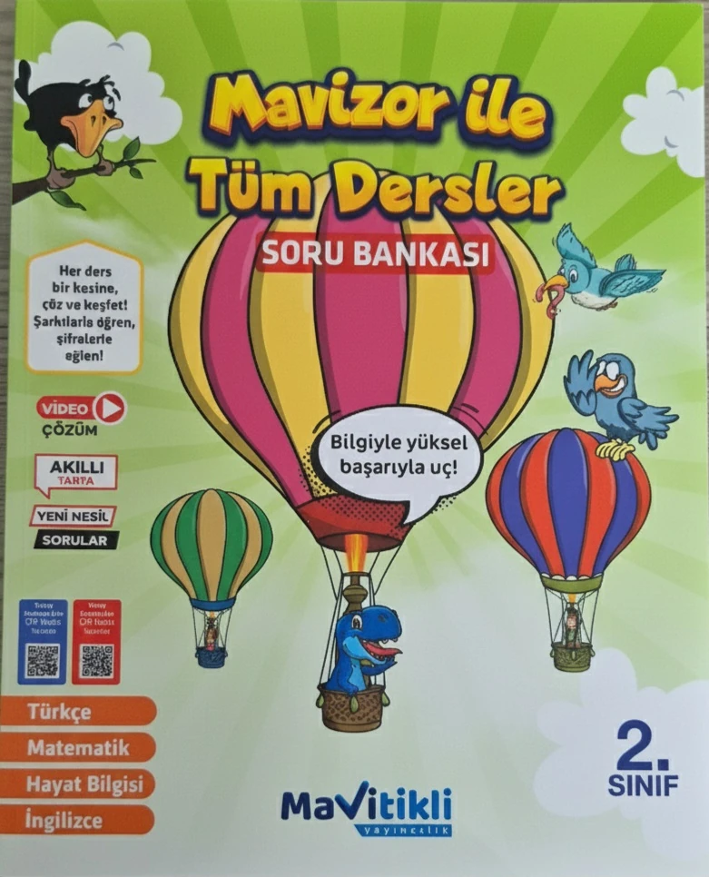 Mavitikli Mavizor İle 2.Sınıf Tüm Dersler Soru Bankası