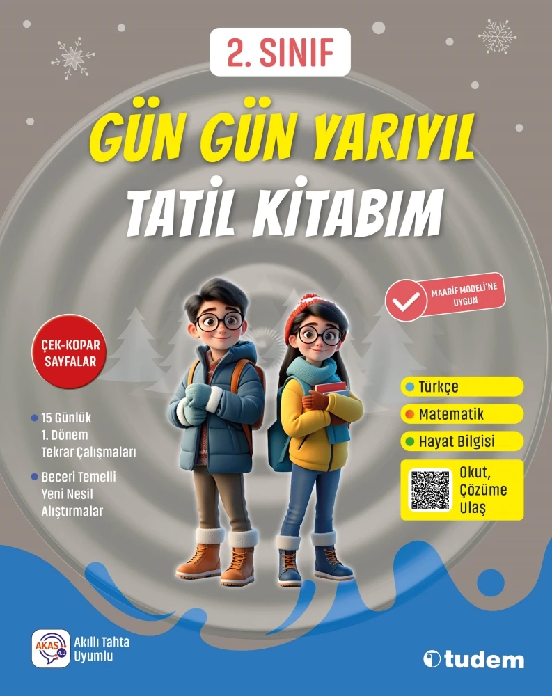 Tudem 2. Sınıf Gün Gün Yarıyıl Tatil Kitabım