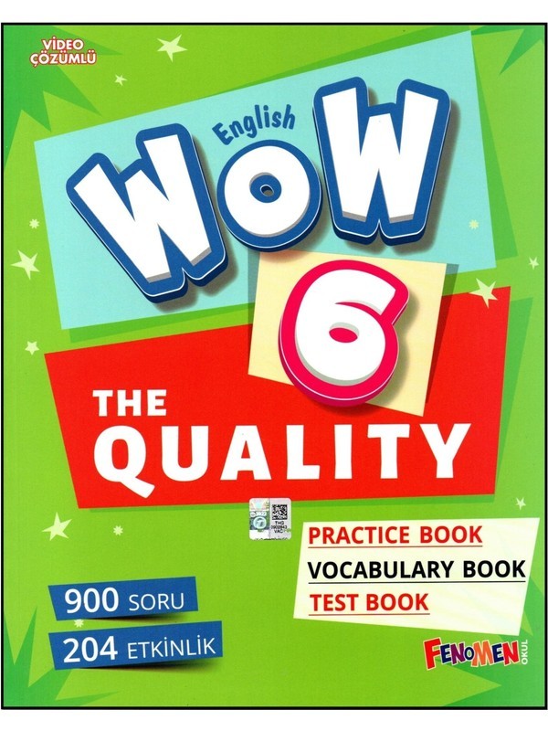 Fenomen Yayıncılık Fenomen Wow English 6. Sınıf The Quality Practice Book-Vocabulary Book-Test Book
