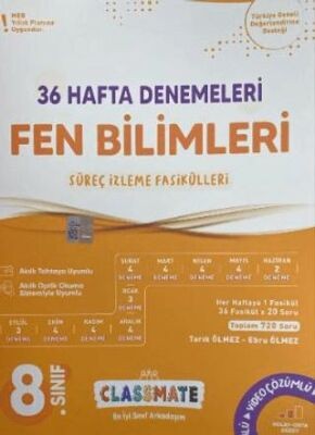 Okyanus 8. Sınıf Classmate Fen Bilimleri 36 Hafta Denemeleri 