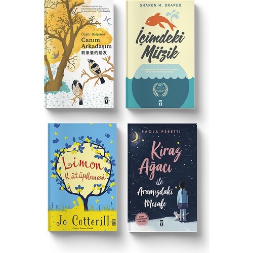 Tatil Seti - 2 Canım Arkadaşım - İçimdeki Müzik - Limon Kütüphanesi -Kiraz Ağacı İle Aramızdaki Mesafe 4 Kitap Set