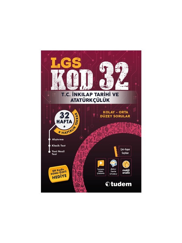 Tudem Lgs 8. Sınıf T.c. Inkılap Tarihi ve Atatürkçülük Kod 32