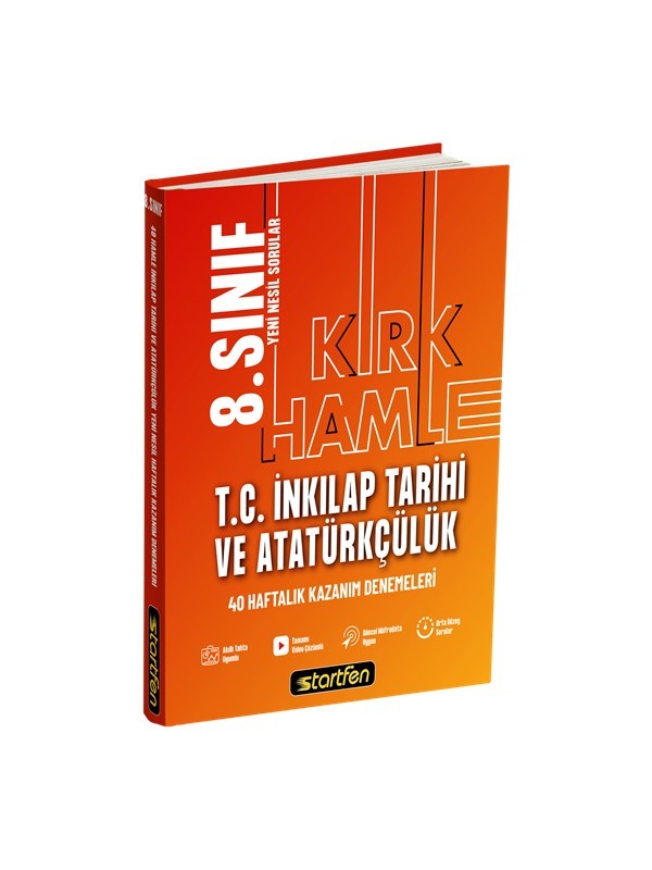 Startfen Yayınları 8. Sınıf Inkılap Tarihi 40 Deneme Haftalık Kazanım Denemeleri