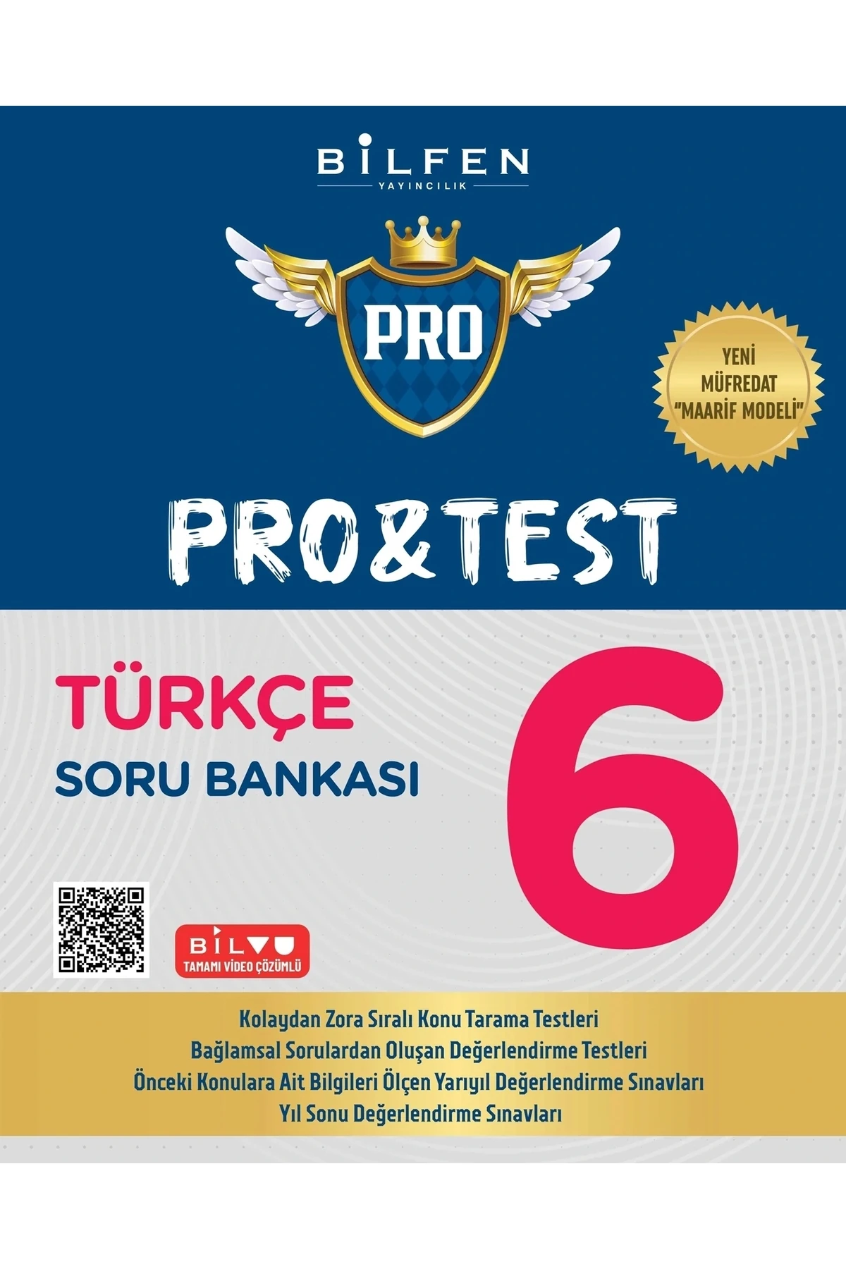 BİLFEN YAYINCILIK 6.SINIF PRO&TEST TÜRKÇE SORU BANKASI 2025 YENİ ÜRÜN MAARİF MODEL 