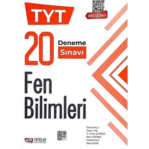Nitelik Yayınları YKS Tyt Fen Bilimleri 20 Deneme Sınavı Video Çözümlü
