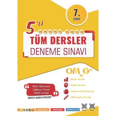 7. Sınıf Tüm Dersler 5li Deneme Omage Yayınları
