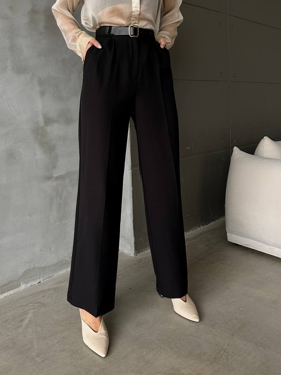 Pleated Palazzo Trousers