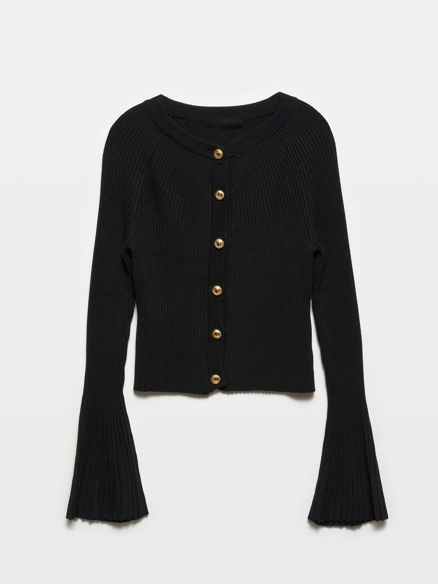 Spanish Sleeve Knitwear Cardigan - Black