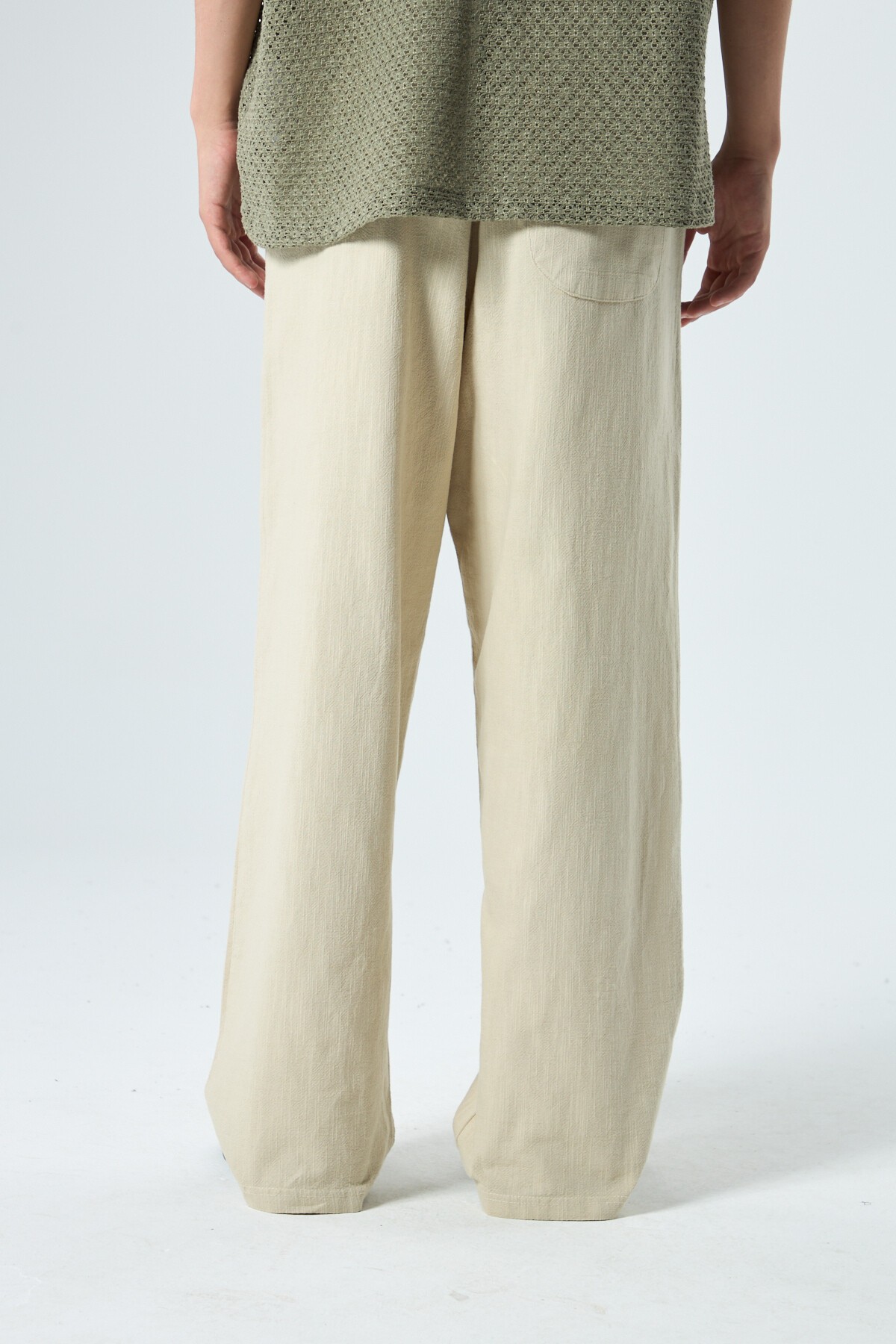 Belt Detailed Linen Trousers