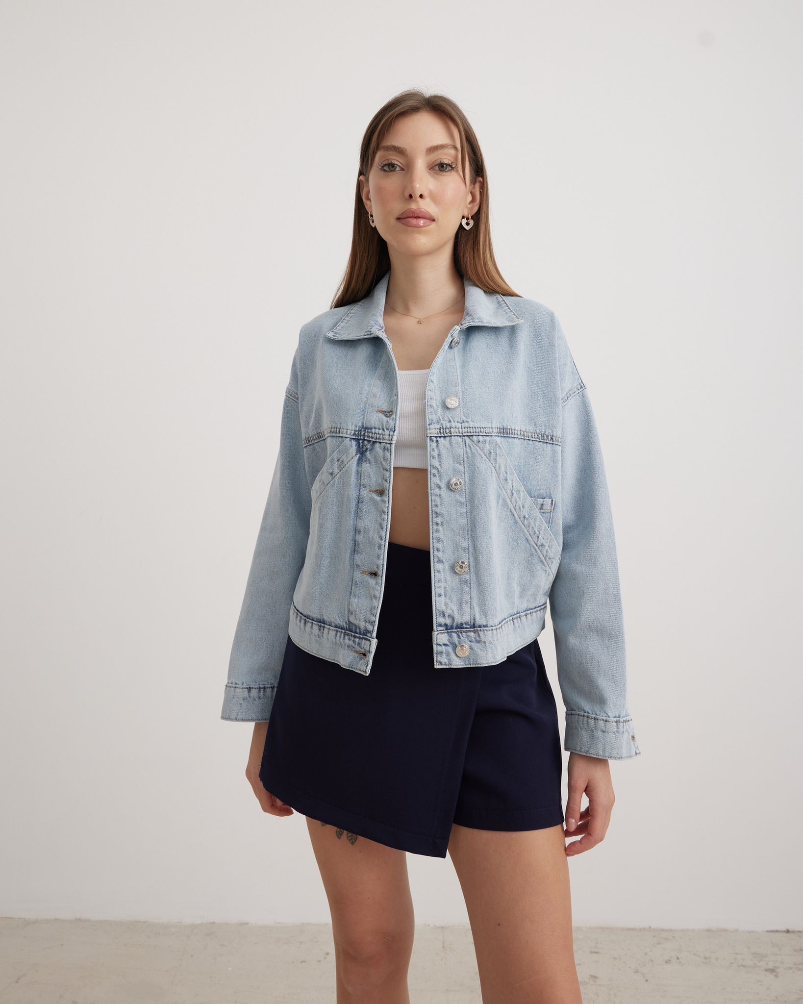 Crop Denim Jacket - light denim