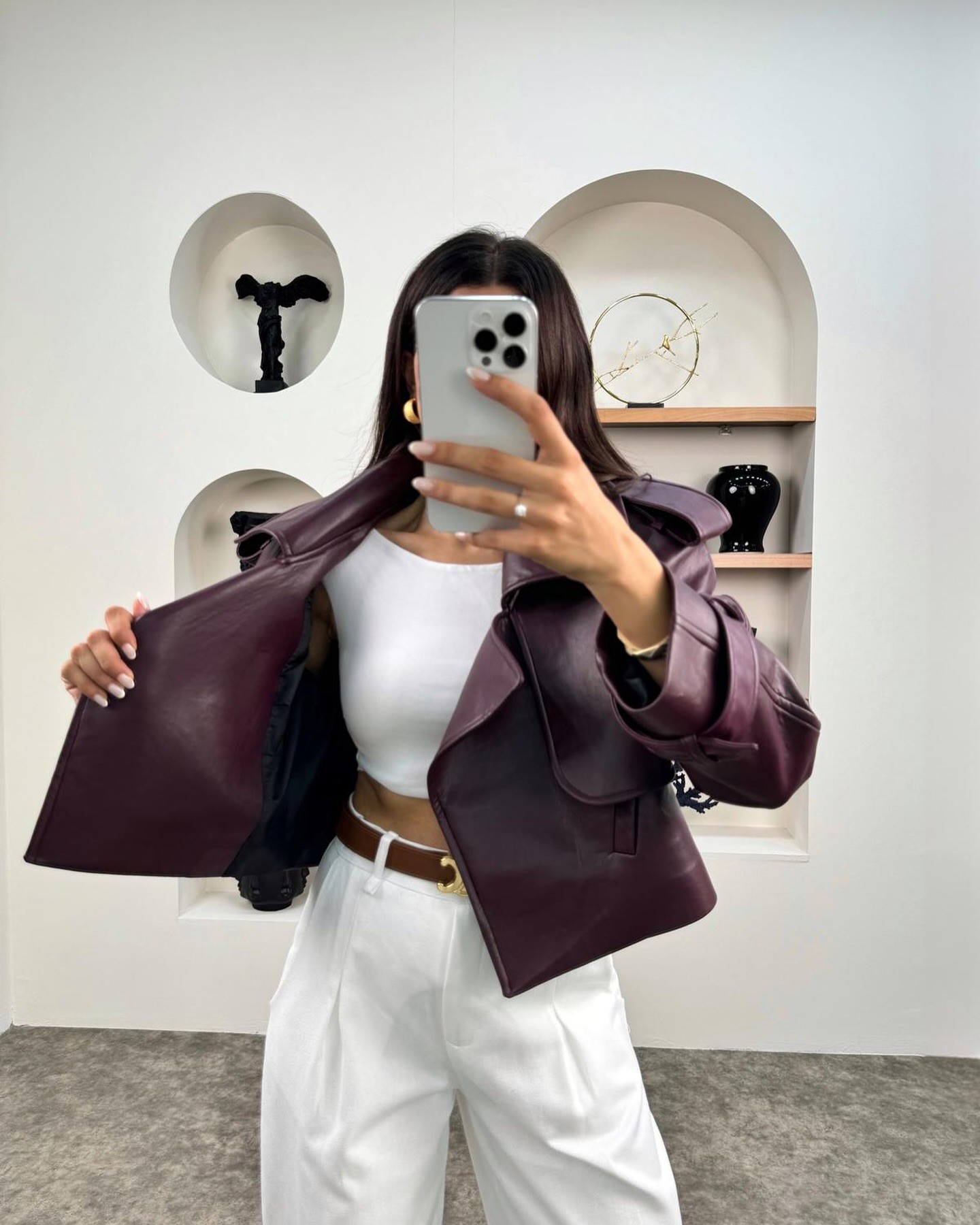 Viral Burgundy Leather Jacket