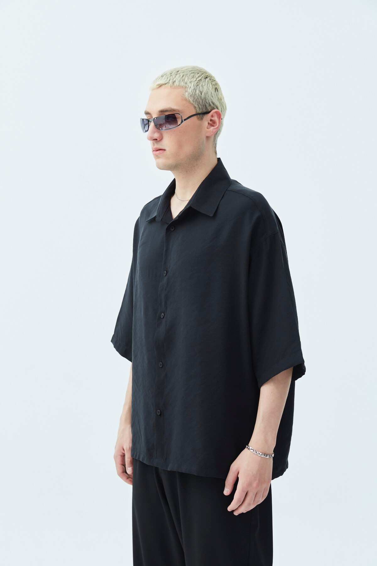 Basic Oversize Crop Shirt