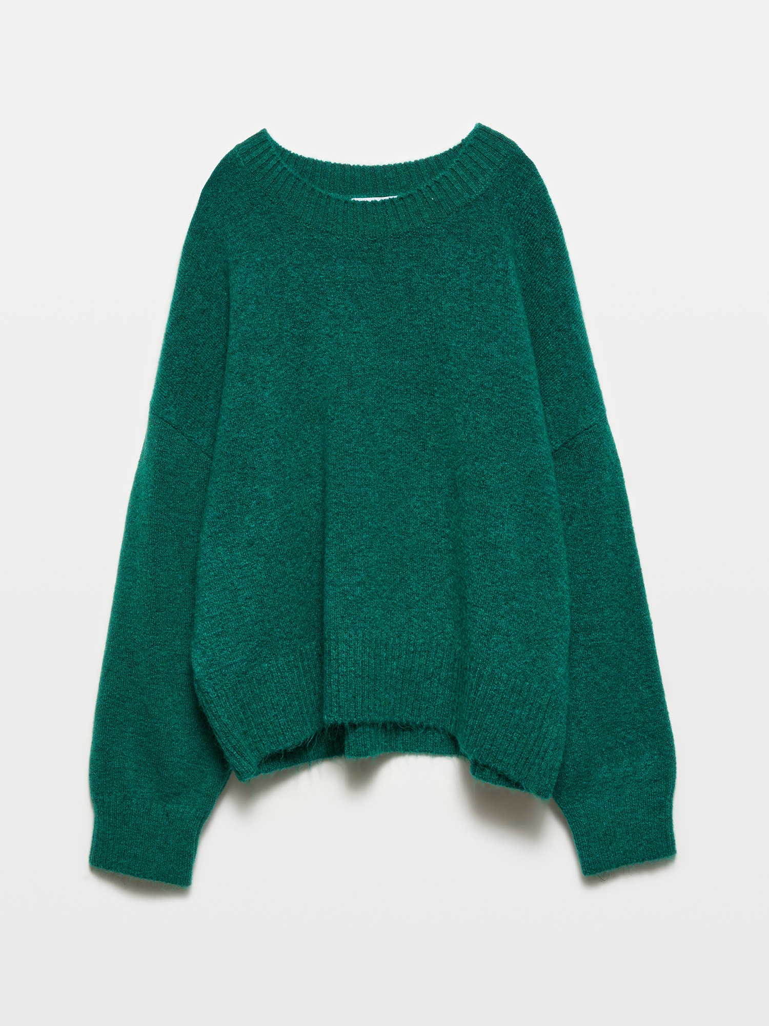 Crew Neck Knitwear Sweater - emerald