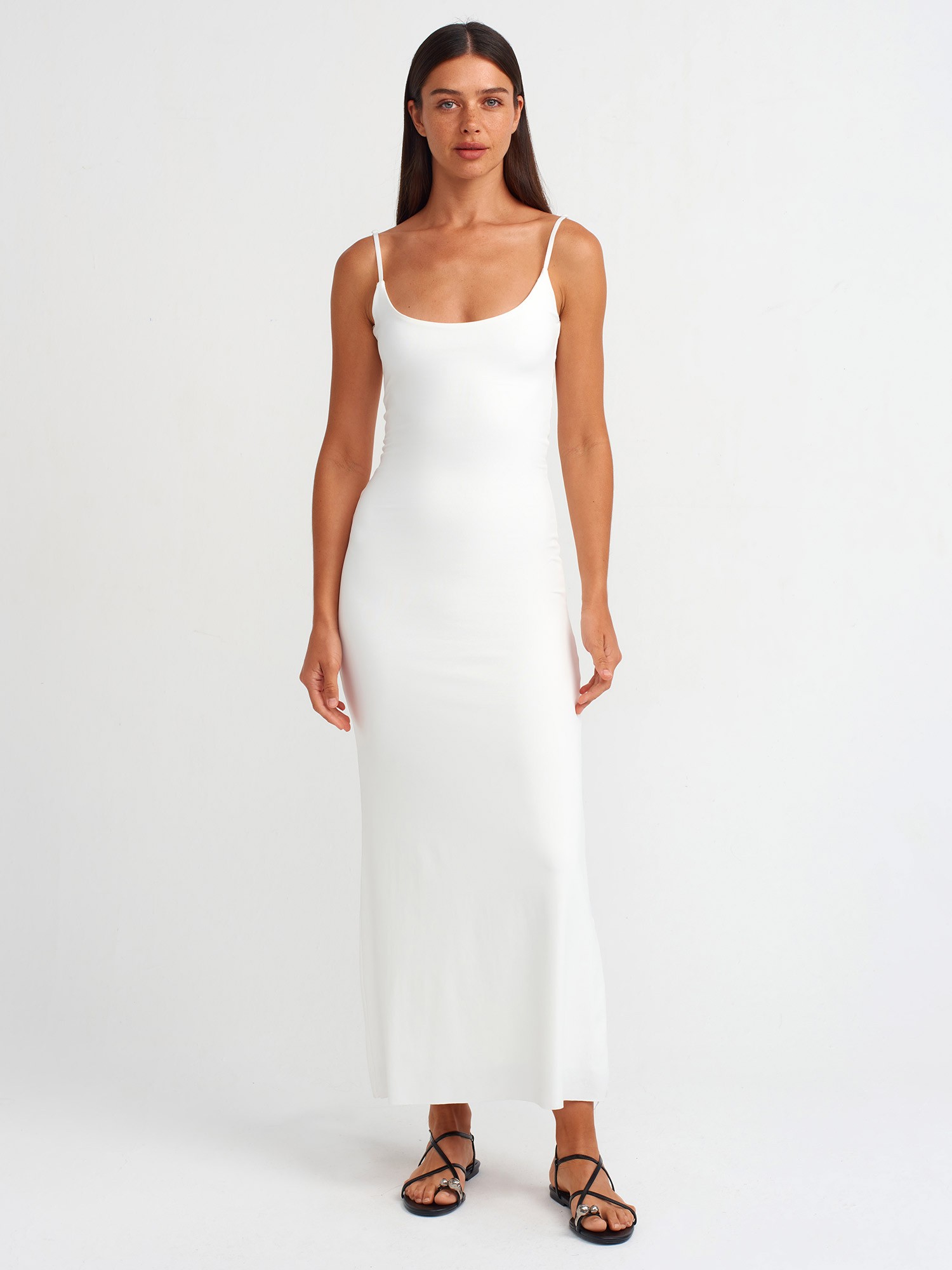 Polyamide Midi Dress - White