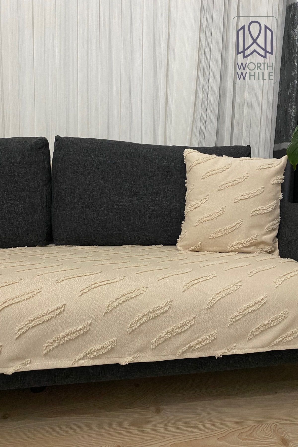 Cappuccino 100x240 Şönil Koltuk Örtüsü, Koltuk Kılıfı Ile Evinize Değer Katın