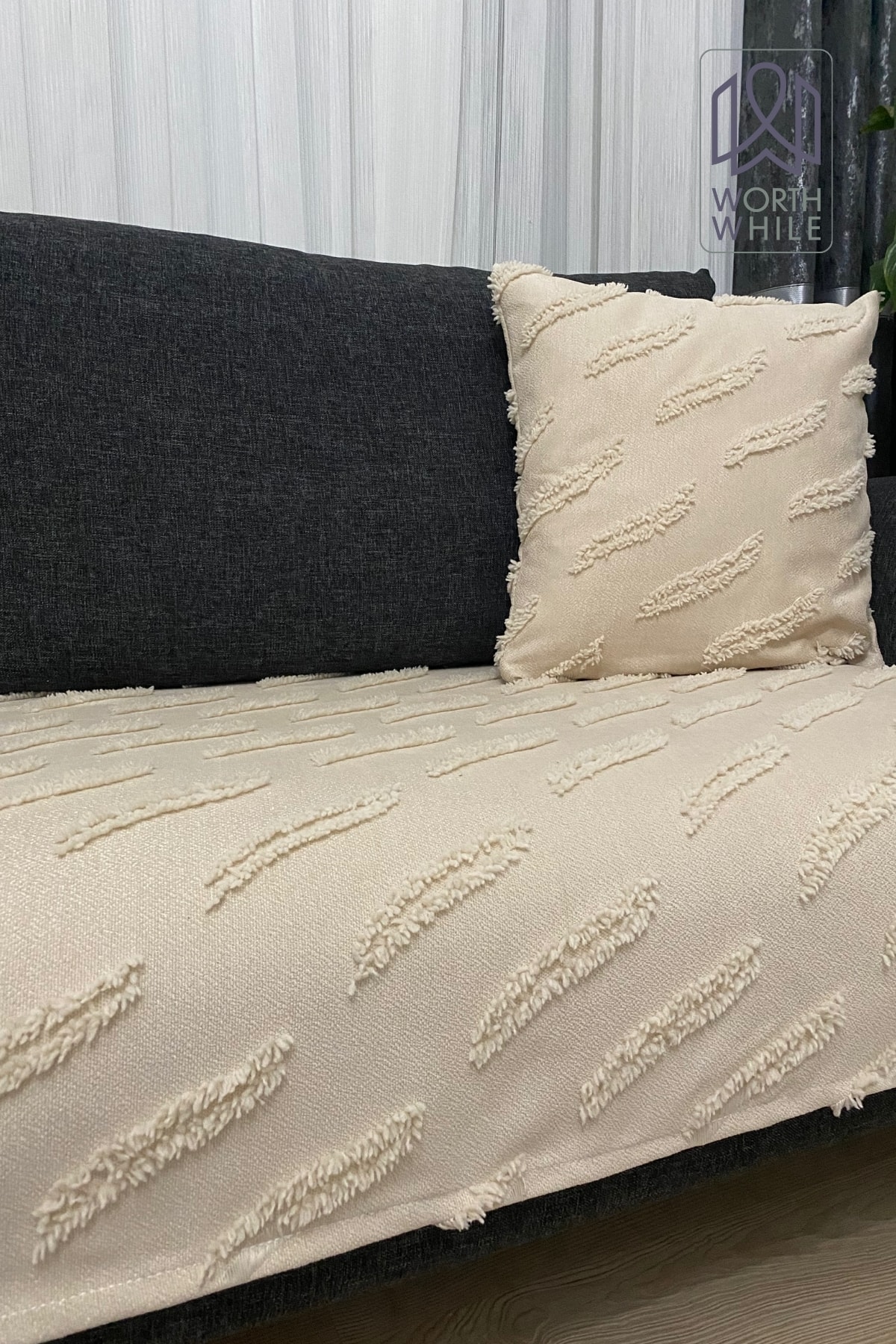 Cappuccino 100x240 Şönil Koltuk Örtüsü, Koltuk Kılıfı Ile Evinize Değer Katın