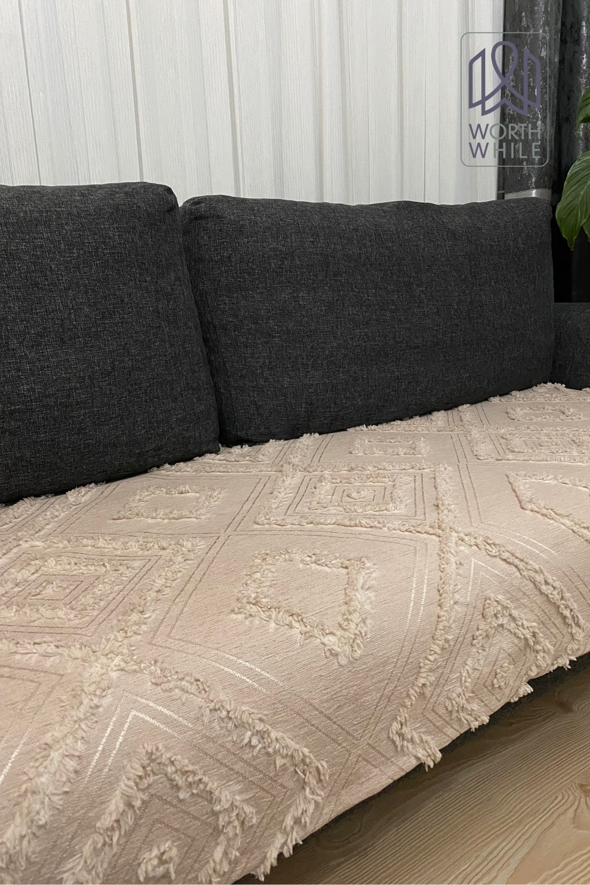 Cappuccino 100x240 Şönil Koltuk Örtüsü, Koltuk Kılıfı Ile Evinize Şıklık Katın