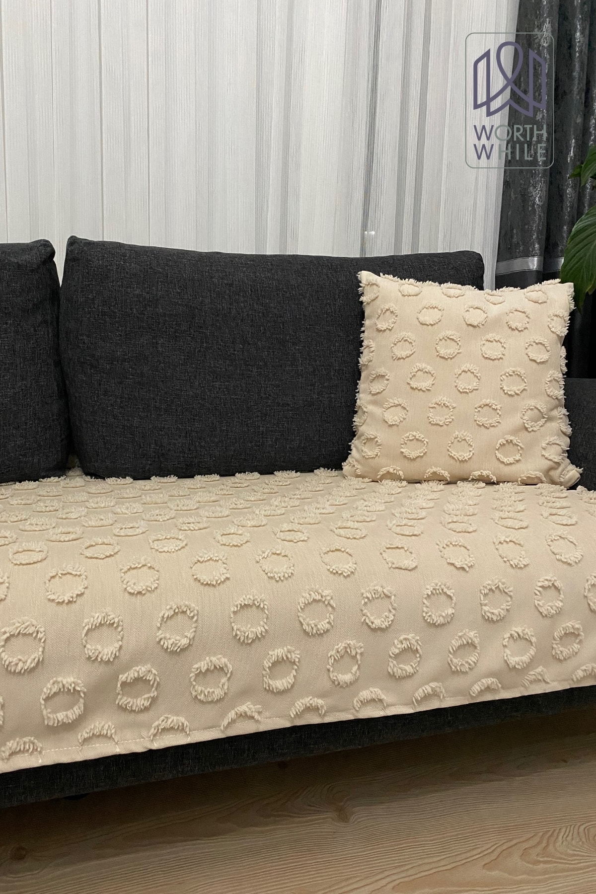 Nova Cappuccino 100x240 Şönil Koltuk Örtüsü, Koltuk Kılıfı Ile Evinize Şıklık Katın