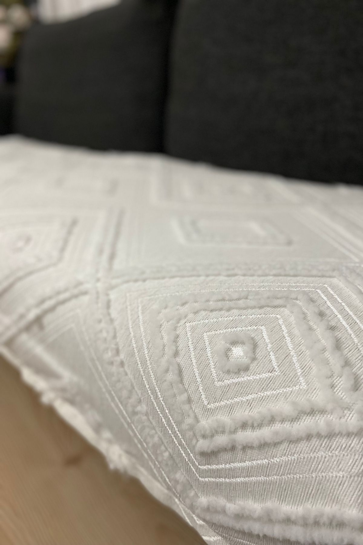 Beyaz Renk 100x240 Şönil Koltuk Örtüsü, Koltuk Kılıfı Ile Evinize Şıklık Katın