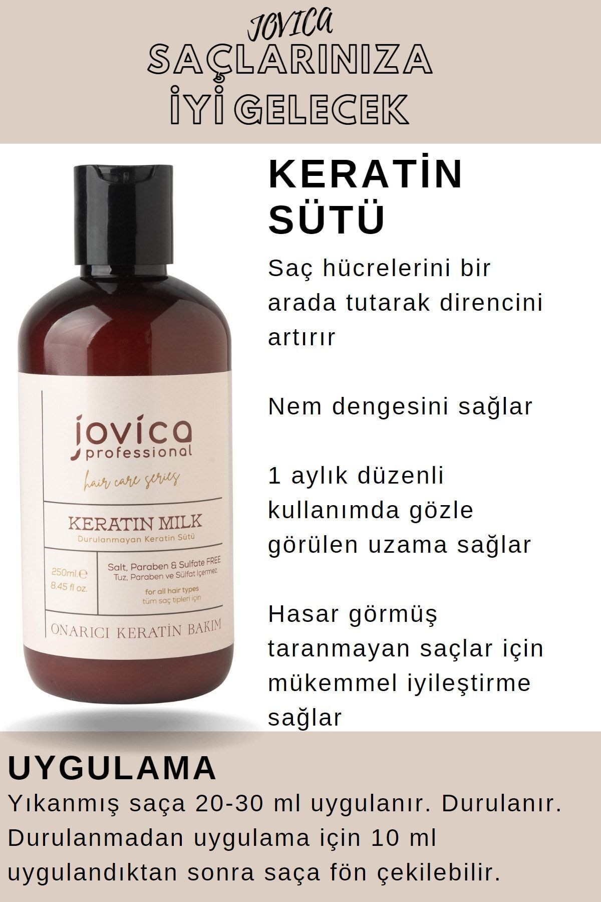 Durulanmayan Paraben&sülfat Içermeyen Keratin Sütü