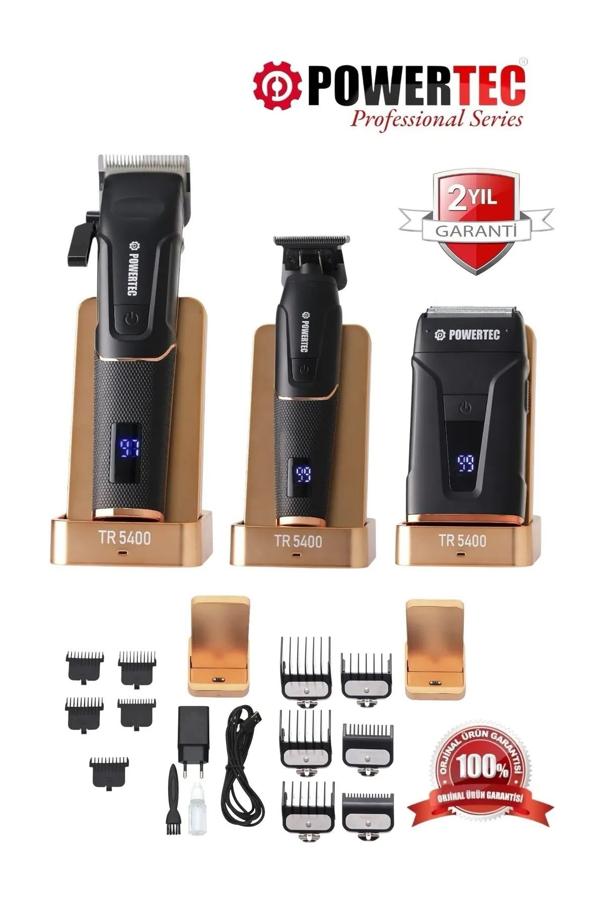 Powertec TR-5400 3'lü Set Tıraş Makinesi
