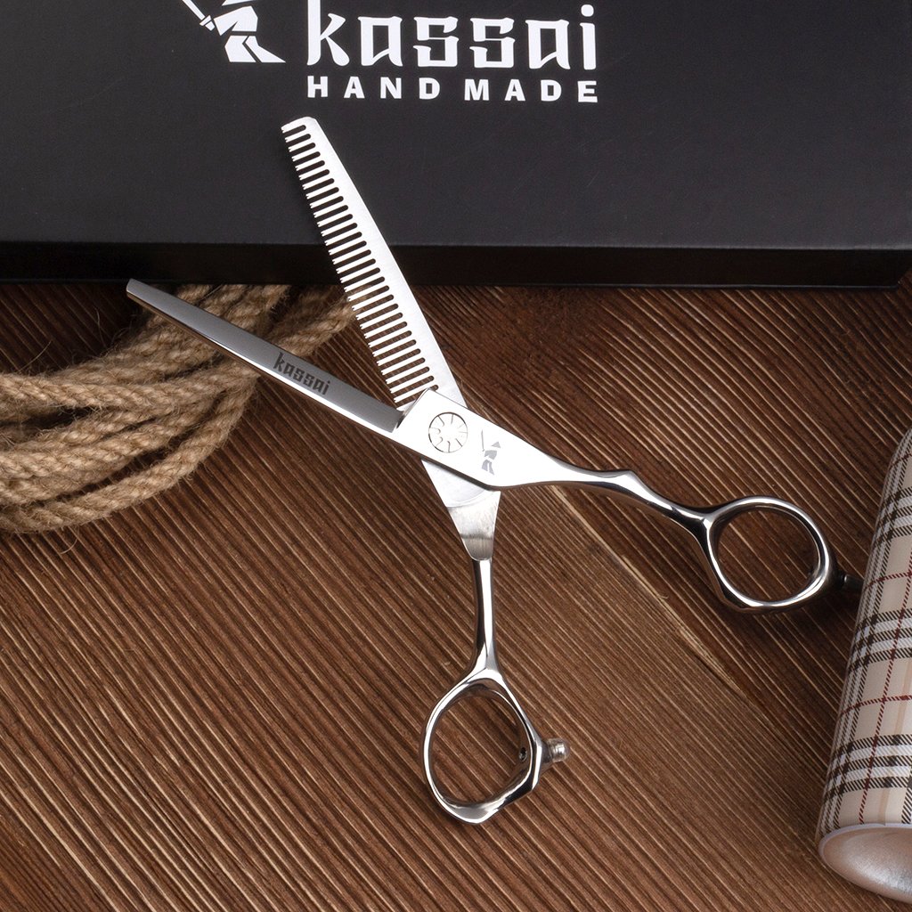 Kassai GS04-630RT 440c Japon Çeliği Profesyonel Saç Kesim Reverse Ara Makası 6" 30 Diş 