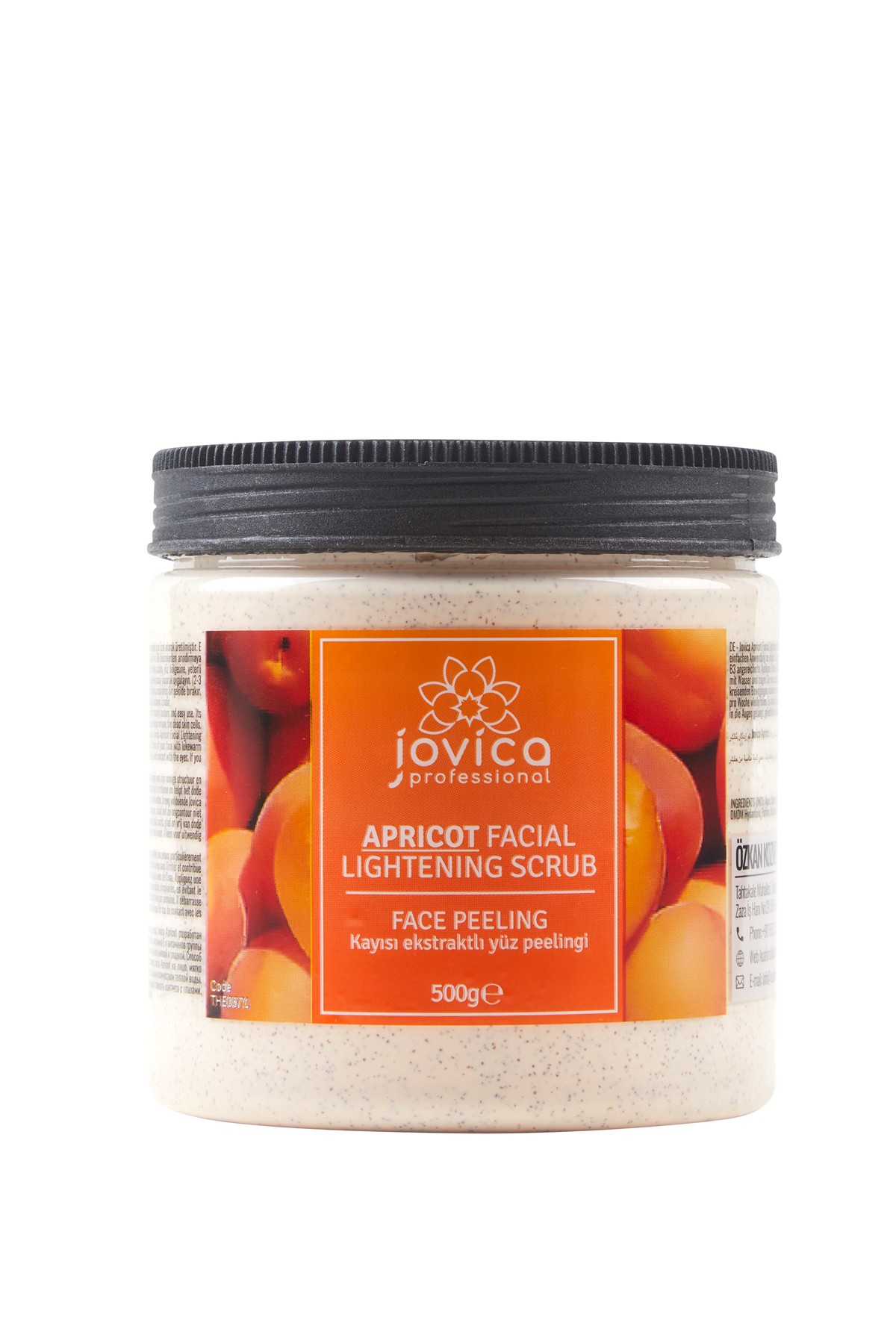 Jovica Apricot Facial Lightening Peeling Gel Scrub 500 ml Kayısı Esktraktlı
