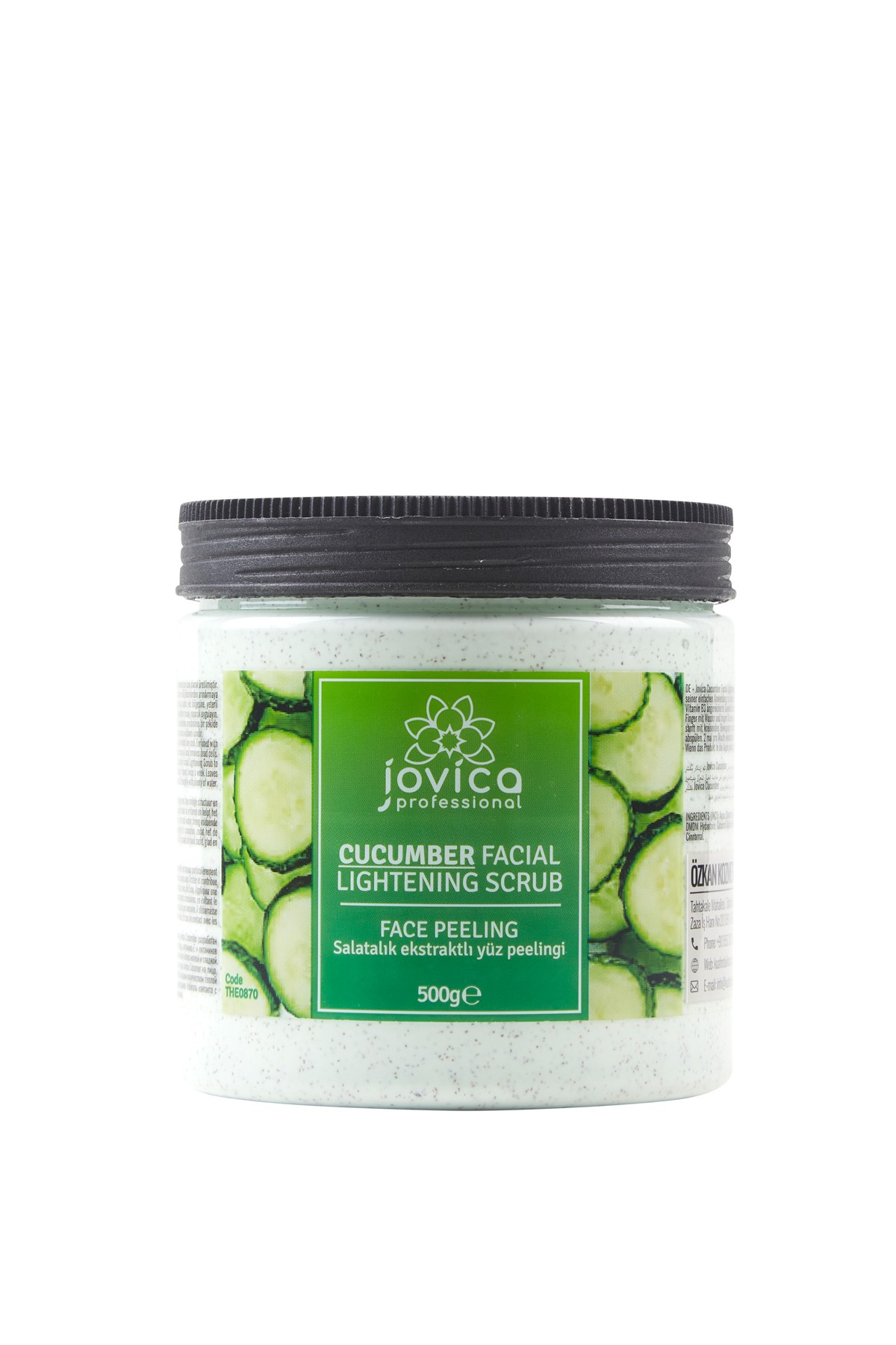 Jovica Cucumber Facial Lightening Peeling Gel Scrub 500 ml Salatalık Esktraktlı