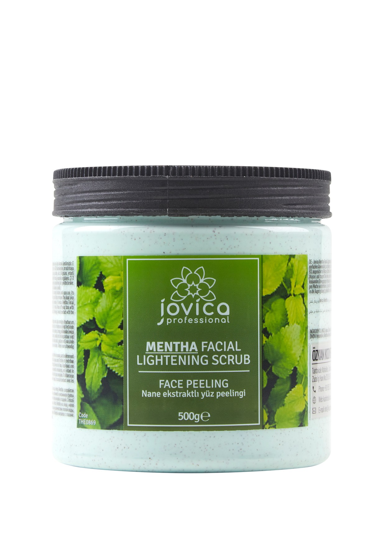 Jovica Mentha Facial Lightening Peeling Gel Scrub 500 ml Nane Esktraktlı