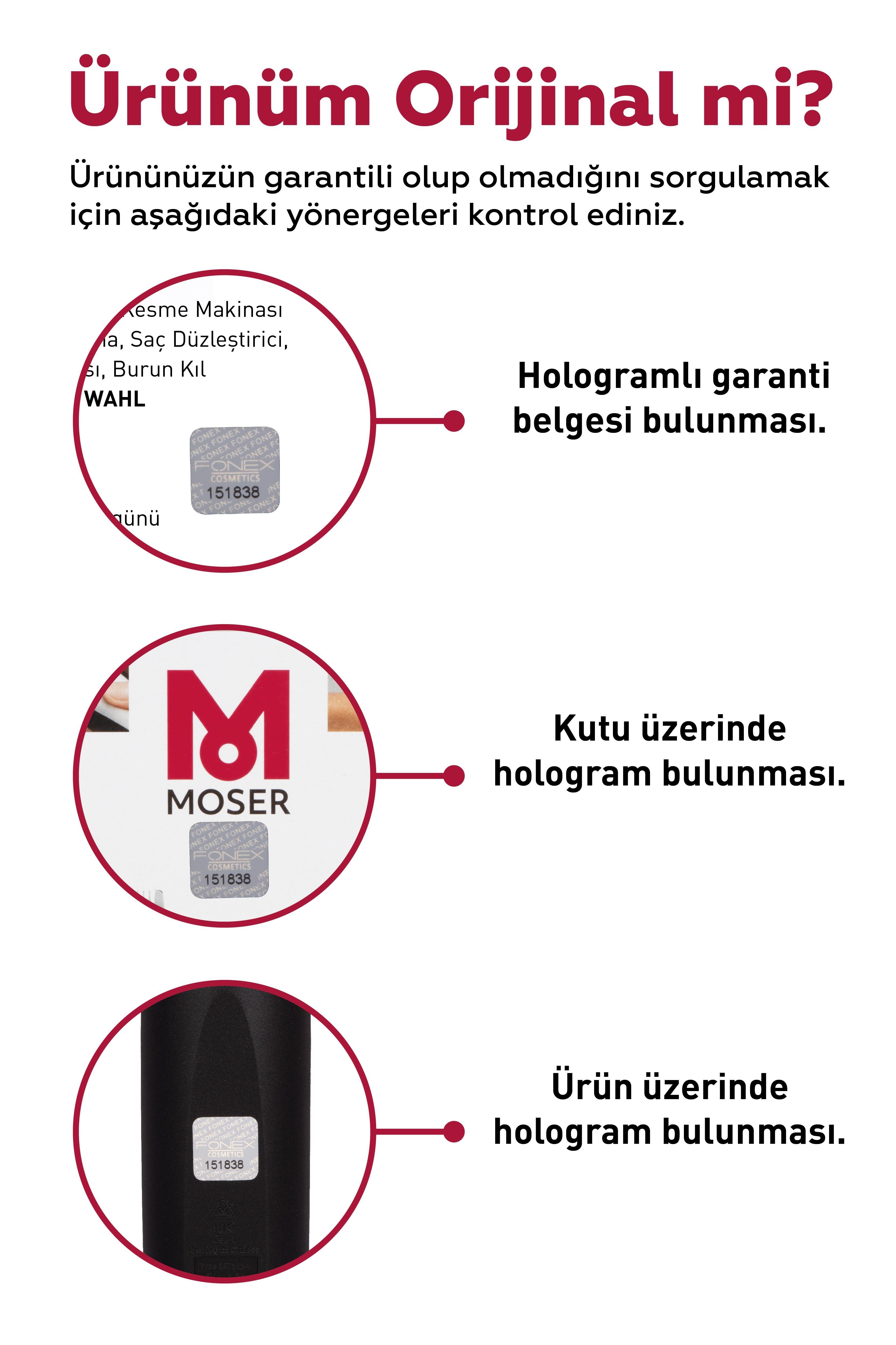 Moser 1591-0064 ChroMini Pro 2 Kablosuz Profesyonel Sakal Kesme Makinesi