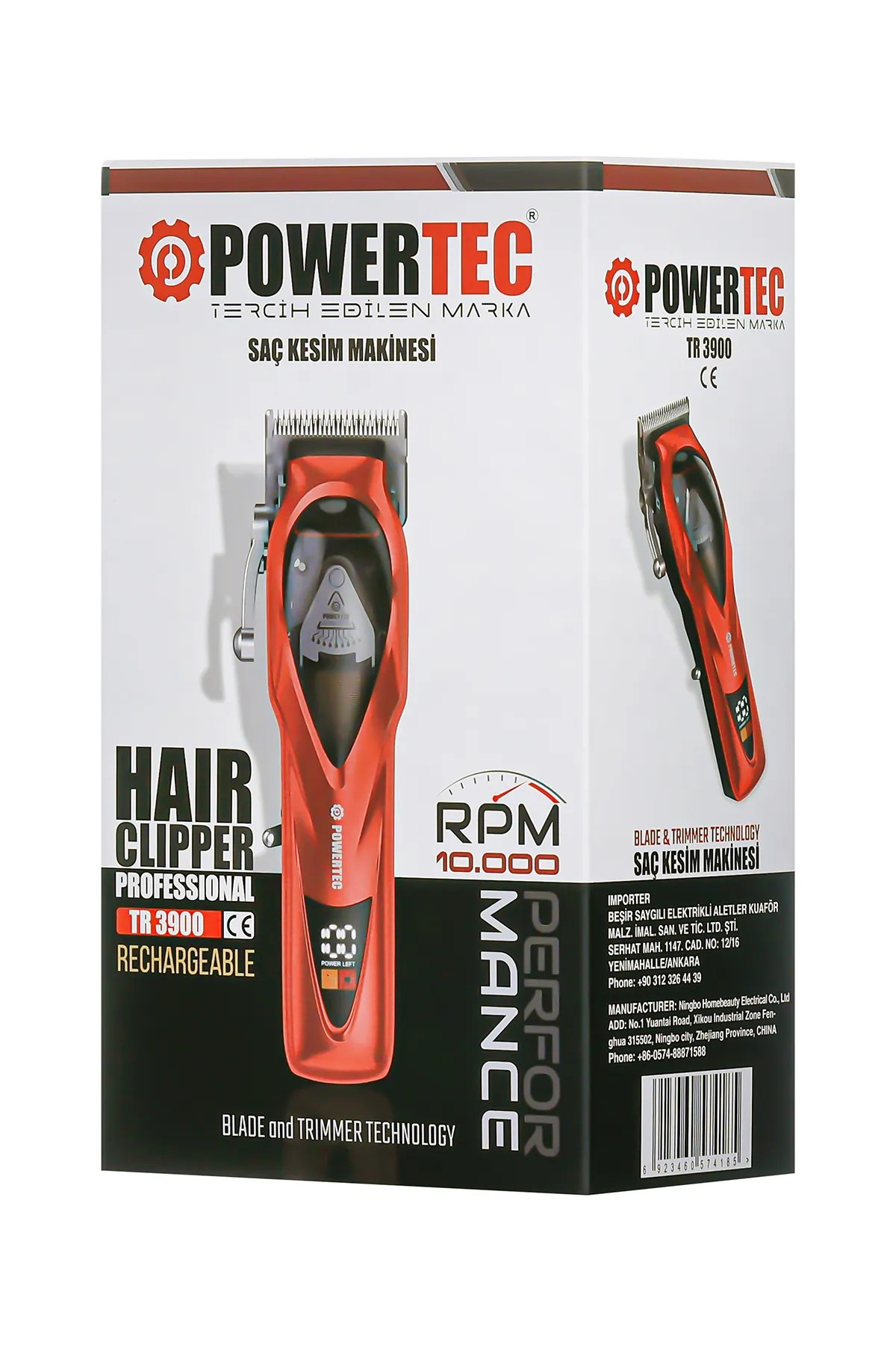Powertec TR-3900 Saç Sakal Tıraş Makinesi 10.000 RPM Devir