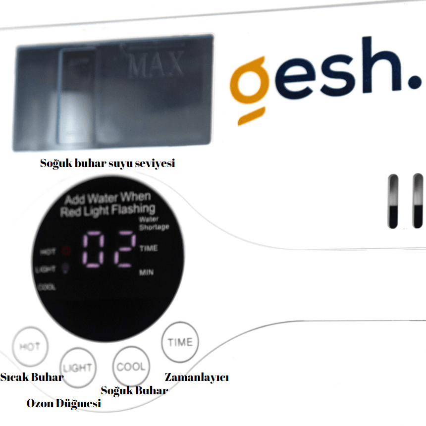 Gesh DT-A6681 Soğuk ve Sıcak Buhar Ozonlu Yüz Buhar Makinesi Vapozon - Ayaklı - Profesyonel Cilt Bakımı