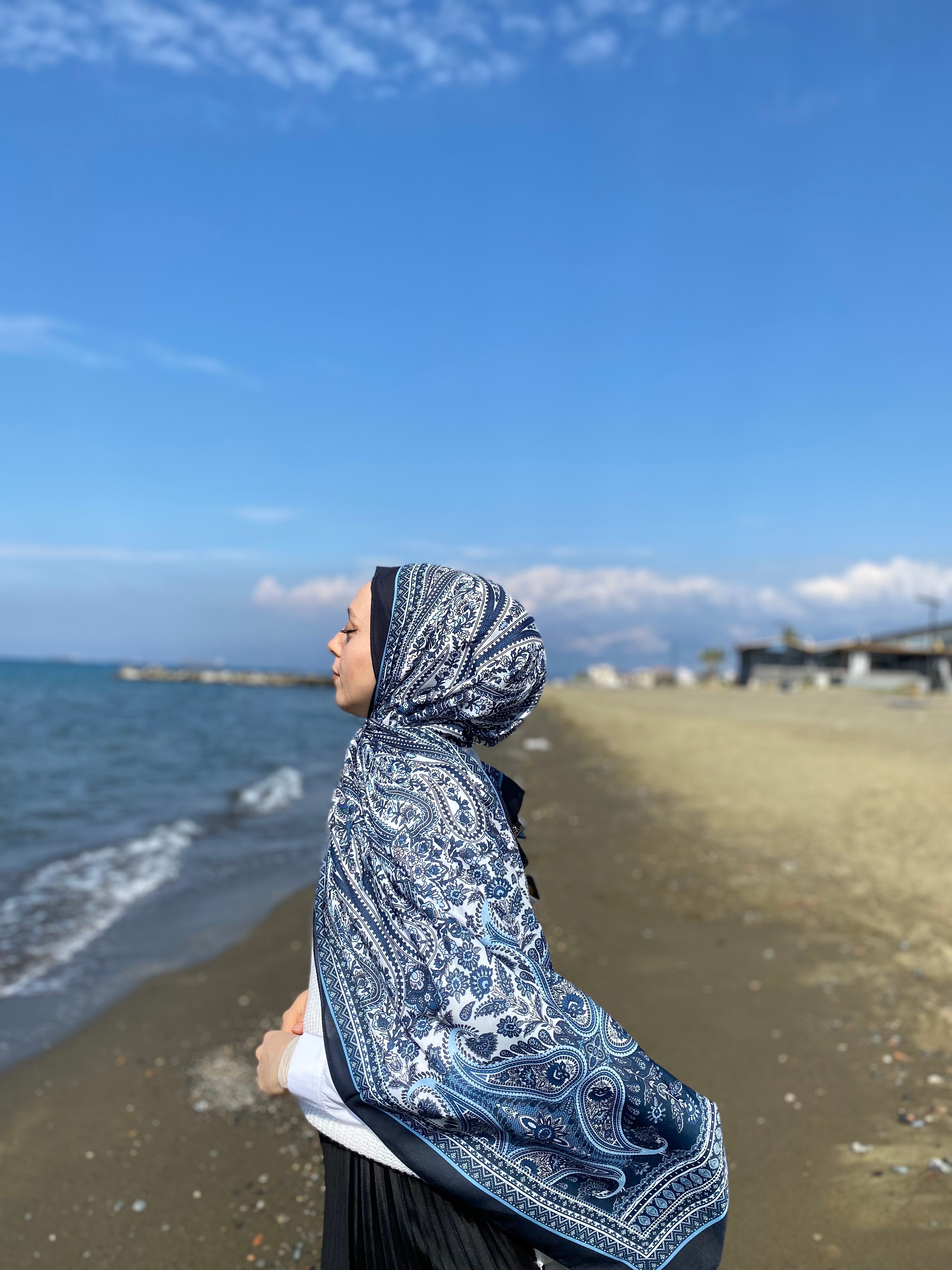 Soft Pamuk Etnik Desen Şal
